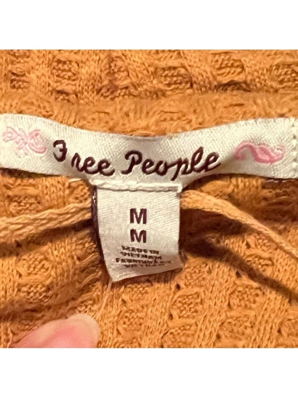 FREE PEOPLE JUICY LONG SLEEVE TOP Size-S & M. Waffle knit material - Picture 5 of 6